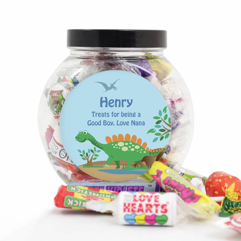 Personalised Dinosaur Sweets Jar