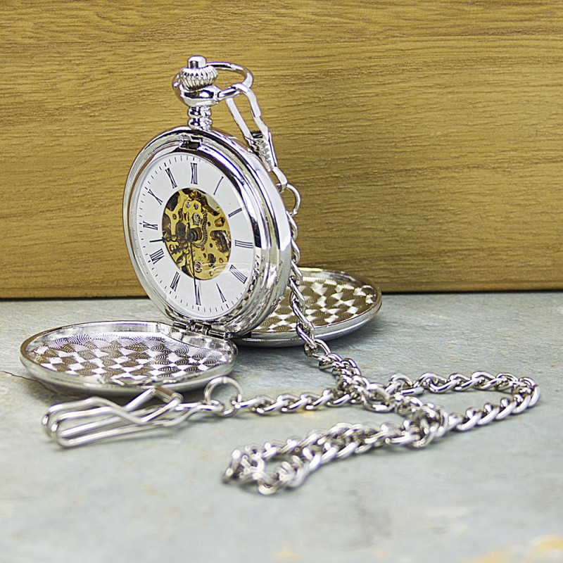 Personalised Dual Side Pocket Watch